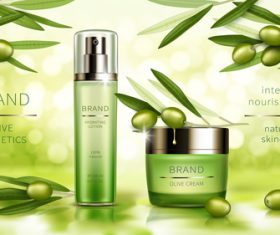 Olive cosmetics vector