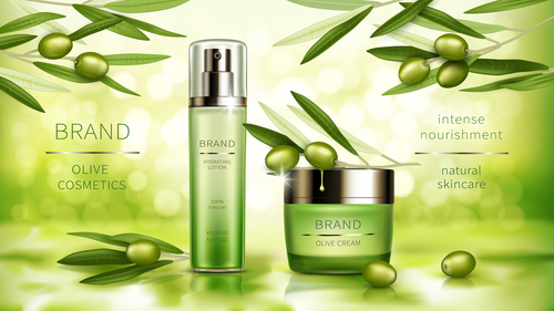 Olive cosmetics vector