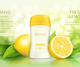 Orange cosmetic ads vector