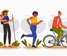 Outdoor sport people vector