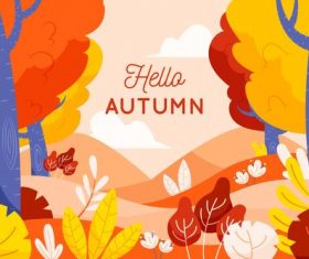 Outskirts autumn background vector