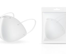 Packaging n95 mask vector