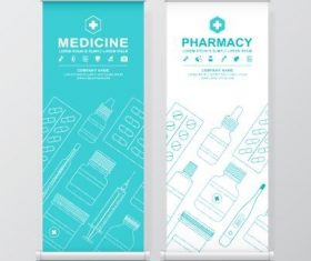 Pharmacy roll up design vector