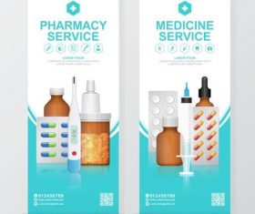 Pharmacy service roll up design vector