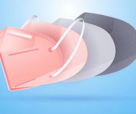 Pink N95 mask vector