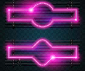 Pink combination Neon backgrounds vector