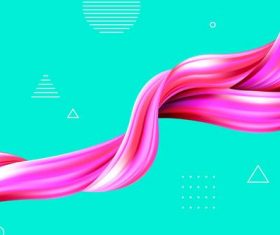 Pink flow background vector