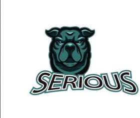 Pit bull head esport logo vector