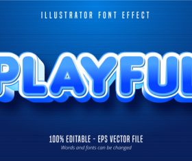 Playful cartoon style 3D editable vector