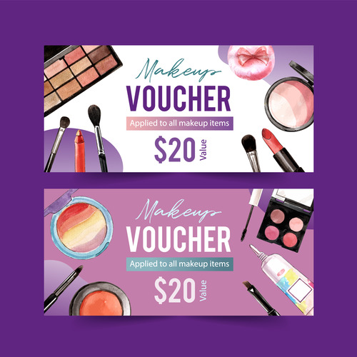 Poster makeup vector