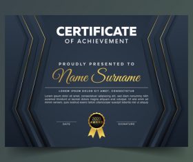 Professional certificate cover vector