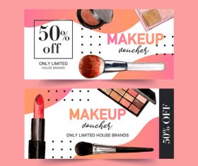 Promotional poster banner cosmetic vector
