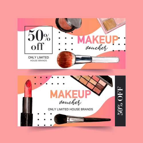 Promotional poster banner cosmetic vector