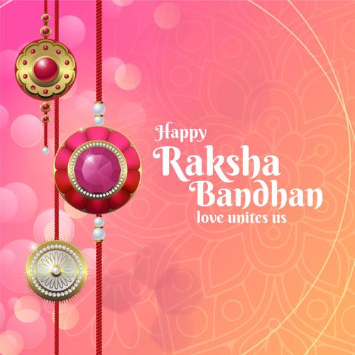 Raksha bandhan festival greeting card vector