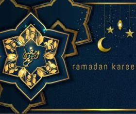 Ramadan Kareem Islamic Card vector