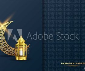 Ramadan background card vector