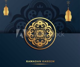 Ramadan kareem background card vector