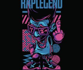 Rap legend logo vector