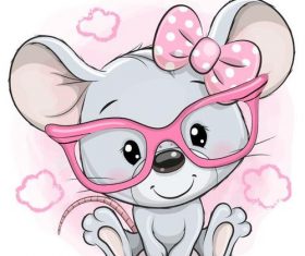 Rat cute cartoon vector