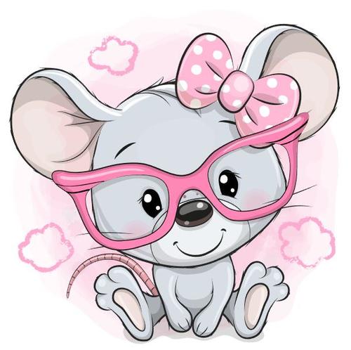 Rat cute cartoon vector