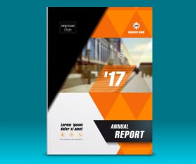 Real estate brochure cover vector