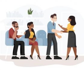 Reception illustration cartoon vector