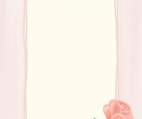 Rectangle rose frame mobile phone wallpaper vector
