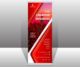Red business banner vector
