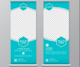 Roll up banner design vector