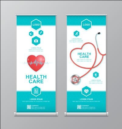 Roll up health care design vector