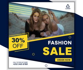Sale cover template design vector
