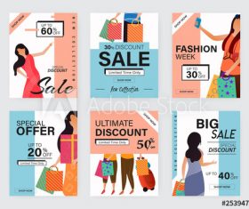 Sale template vector