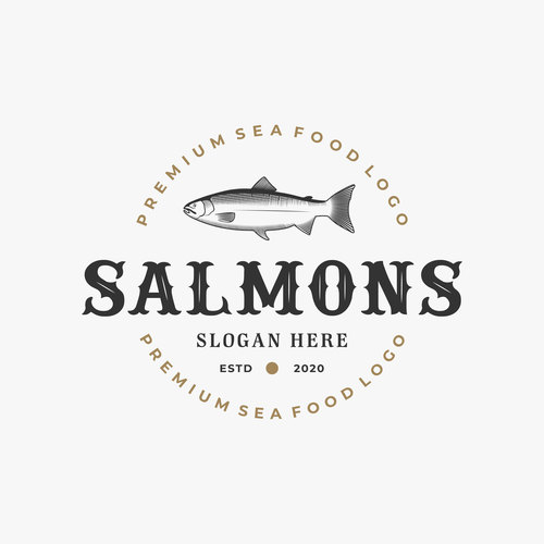 Salmons logos vector