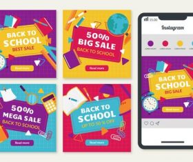 Selling student supplies vector