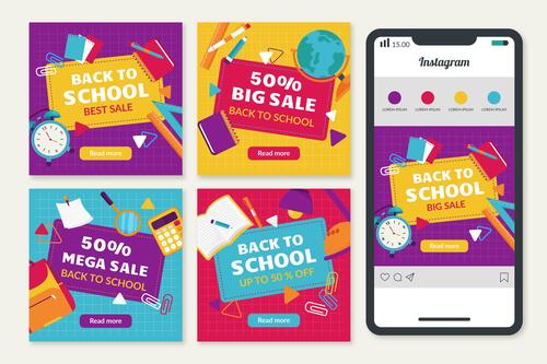 Selling student supplies vector