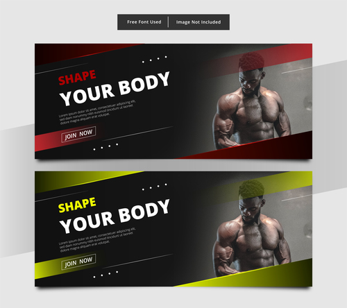 Shape your body banner vector