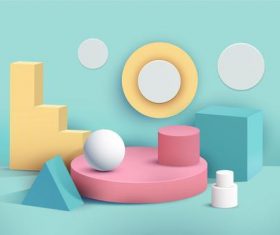Shapes background vector