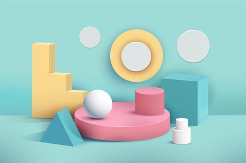 Shapes background vector
