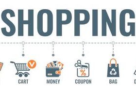 Shopping banner vector