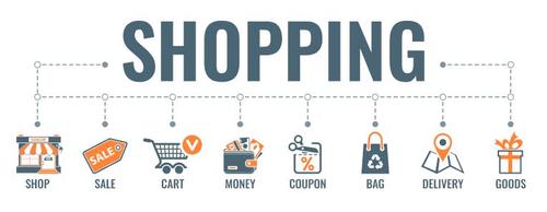 Shopping banner vector