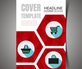 Shopping cover template vector