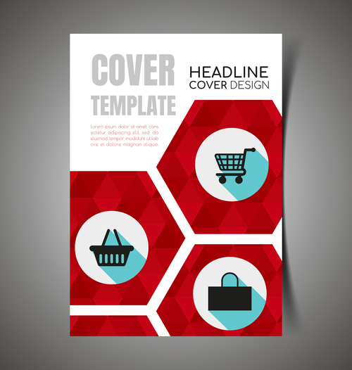 Shopping cover template vector