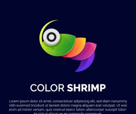Shrimp logo vector