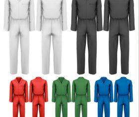 Siamese overalls vector