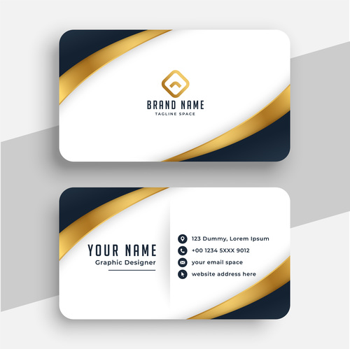 Simple business card design vector