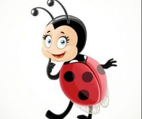 Smile ladybug vector