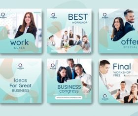 Social media post template vector cover