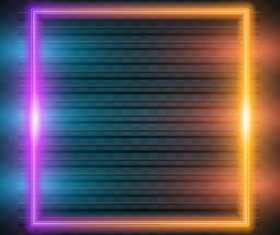 Square two-color neon backgrounds vector