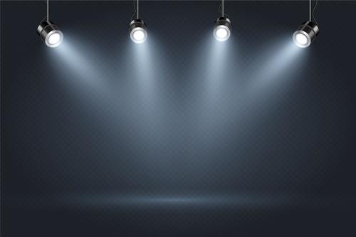 Stage spotlight effect background vector