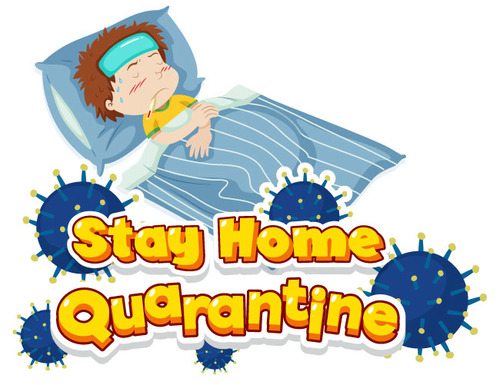 Stay home quarantine vector
